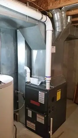 High-efficiency furnace with PVC venting