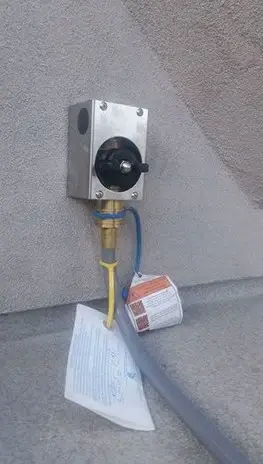 Outdoor BBQ gas outlet