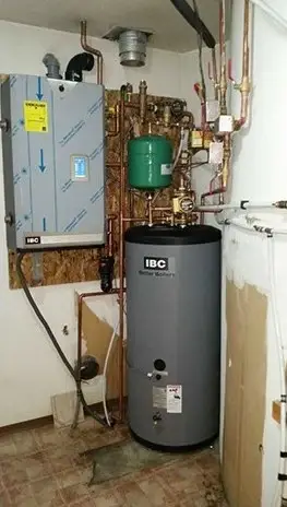 IBC boiler with an indirect water heater